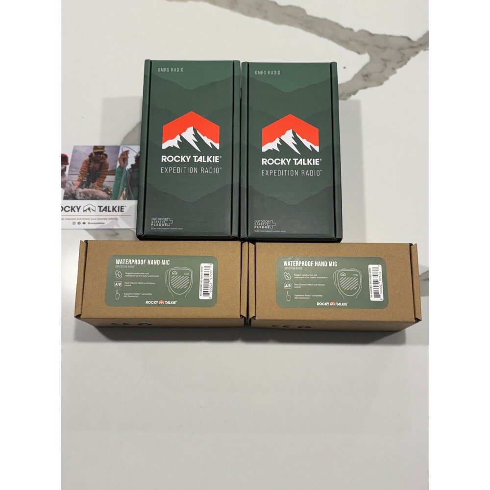 NEW Rocky Talkie Expedition Radio Kit (2 Radios and 2 Hand Mics)